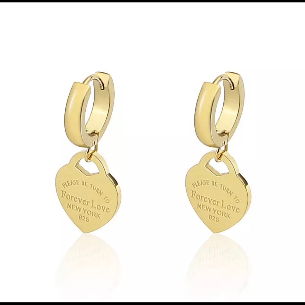 Love Gold stainless steel earrings New